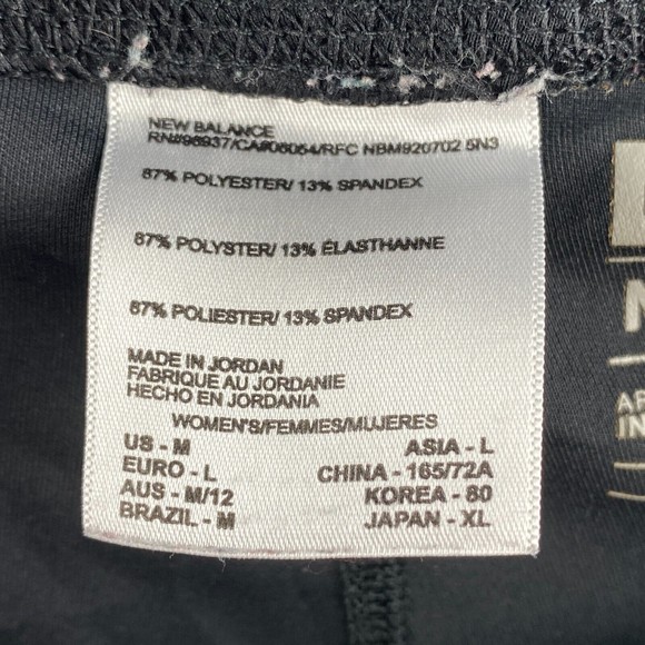 New Balance Leggings Womens M Medium Black Active Capri Pull On Stretch Running - Picture 15 of 16